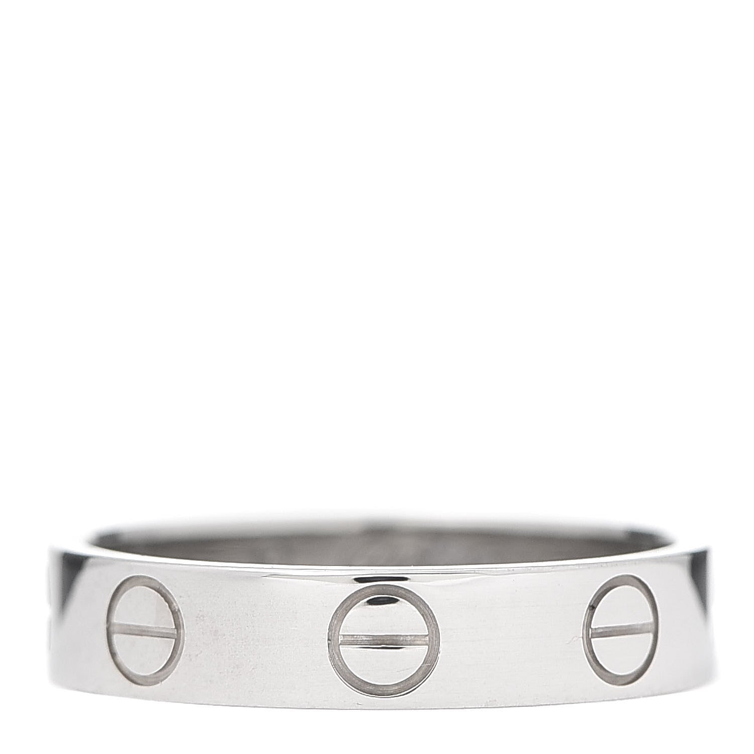 Cartier 18K White Gold 3.5mm LOVE Wedding Band Ring 48 4.5 1 of 4