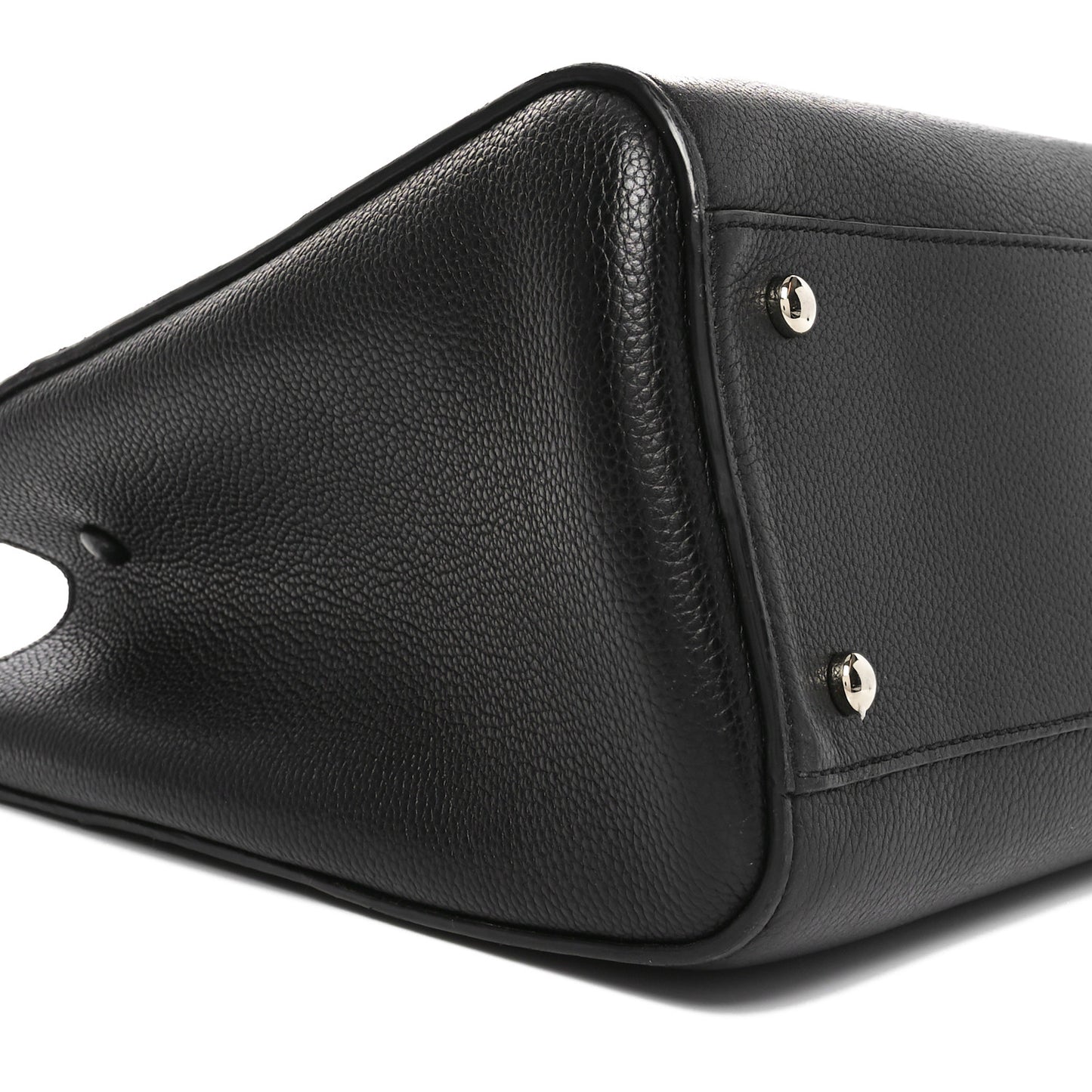 Grained Calfskin Medium Neo Executive Shopper Tote Black