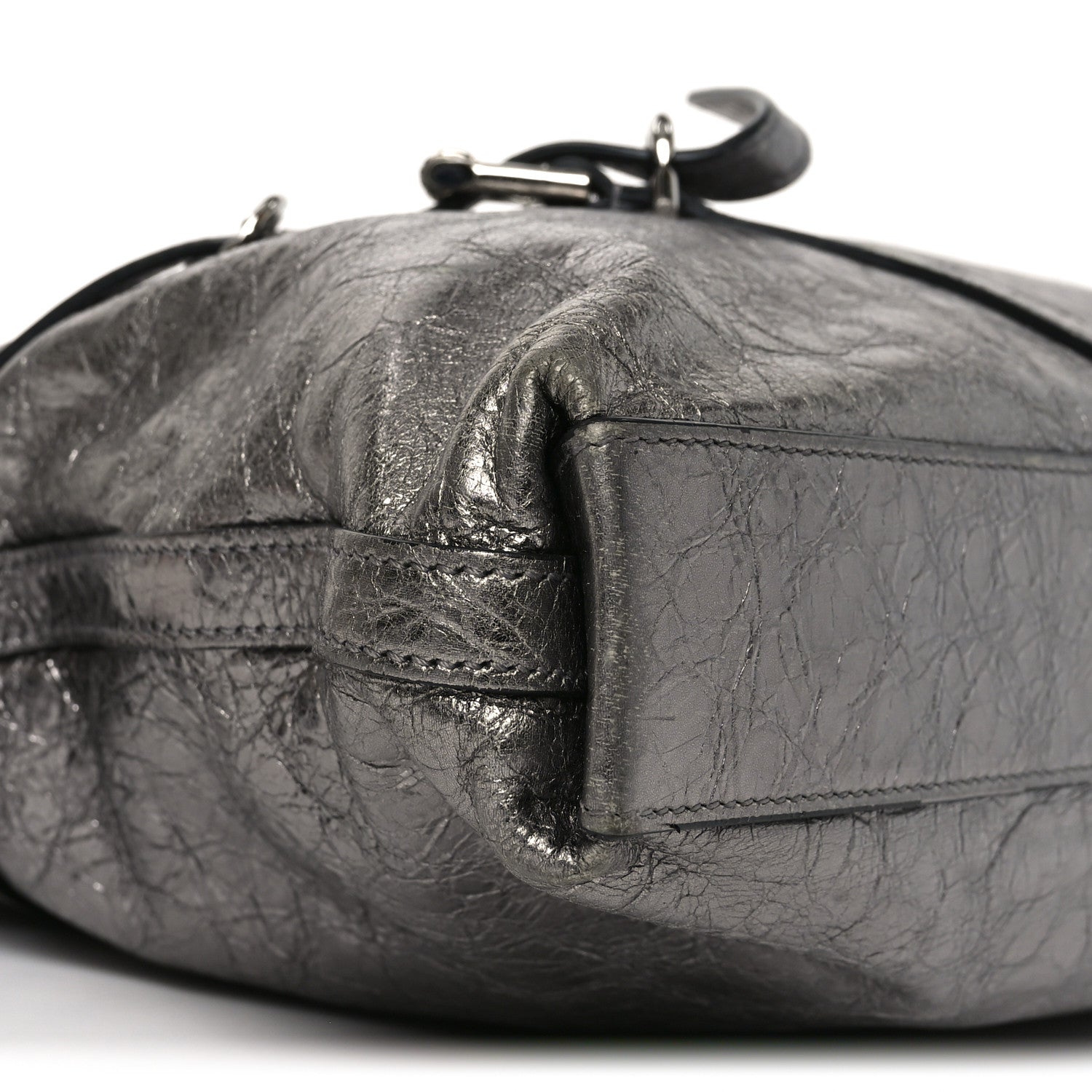 Givenchy Metallic Calfskin Medium Voyou Bag Silver 9 of 10