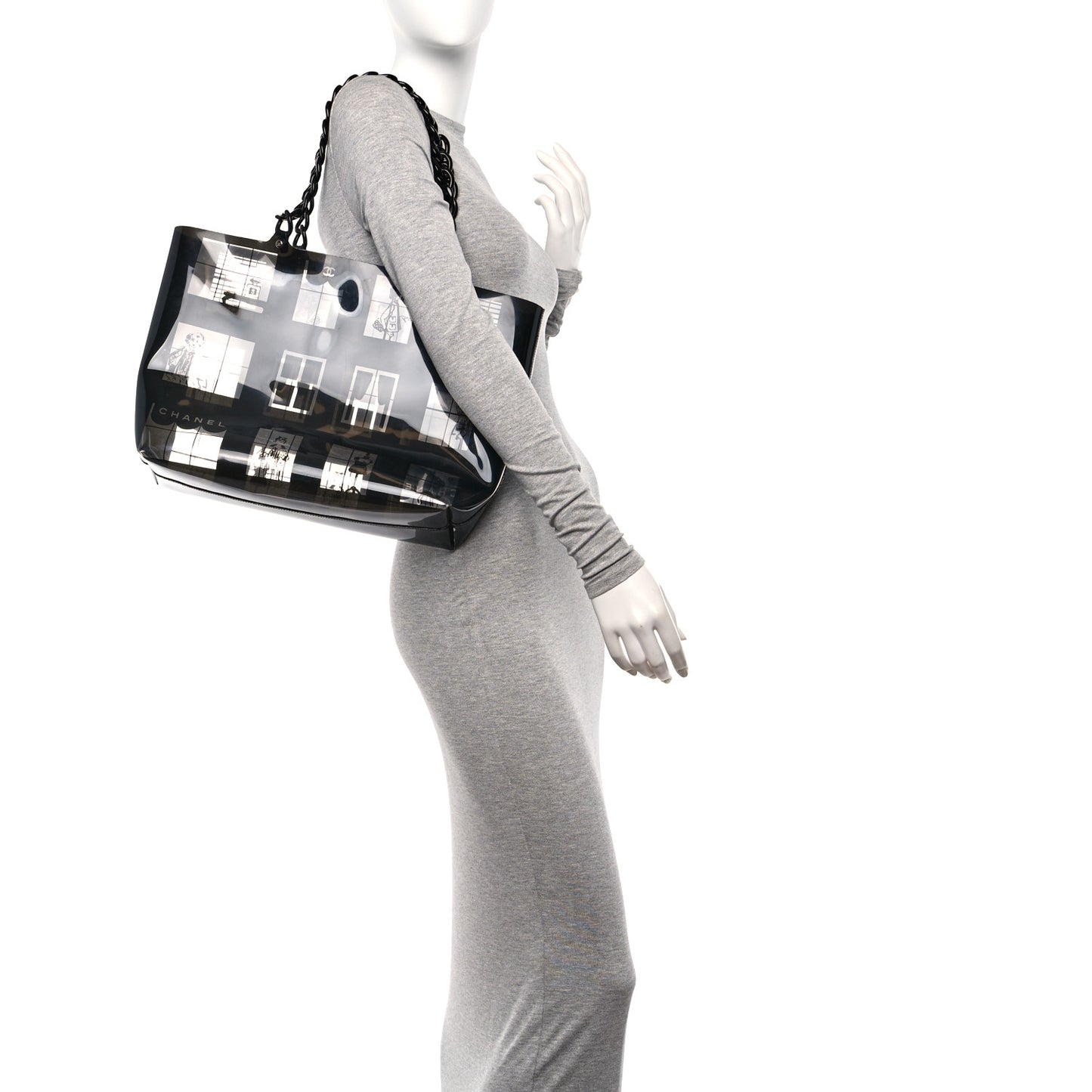 Vinyl Coco Window Tote Black