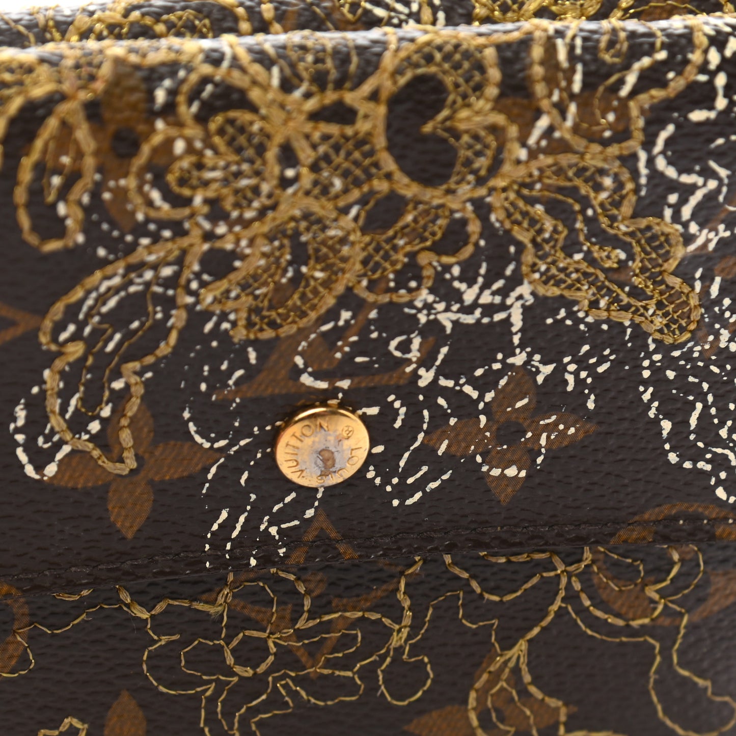 Monogram Dentelle Elise Wallet Silver