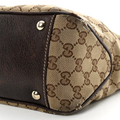 Gucci Monogram Web Tote Brown 10 of 17