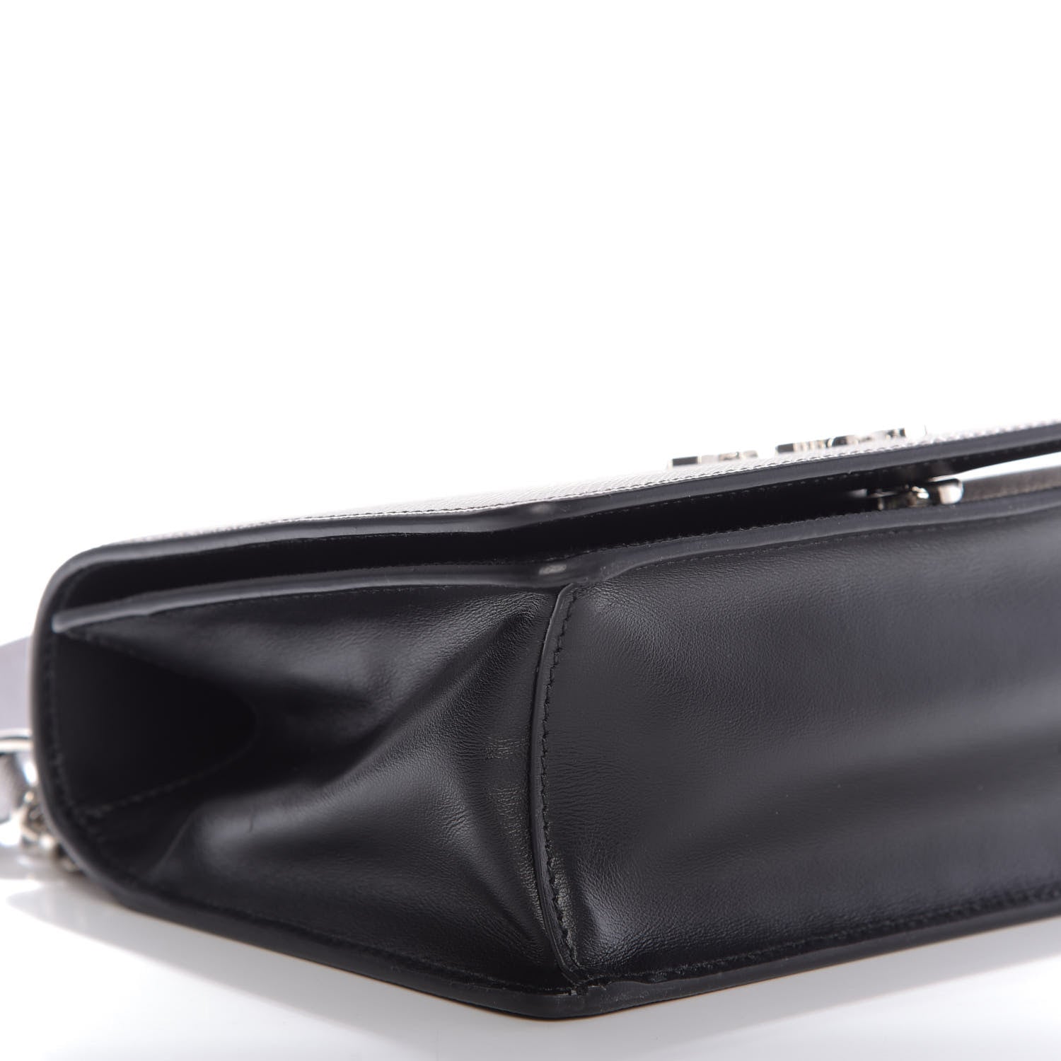 Prada Metallic Saffiano Soft Chain Shoulder Bag Silver 7 of 9