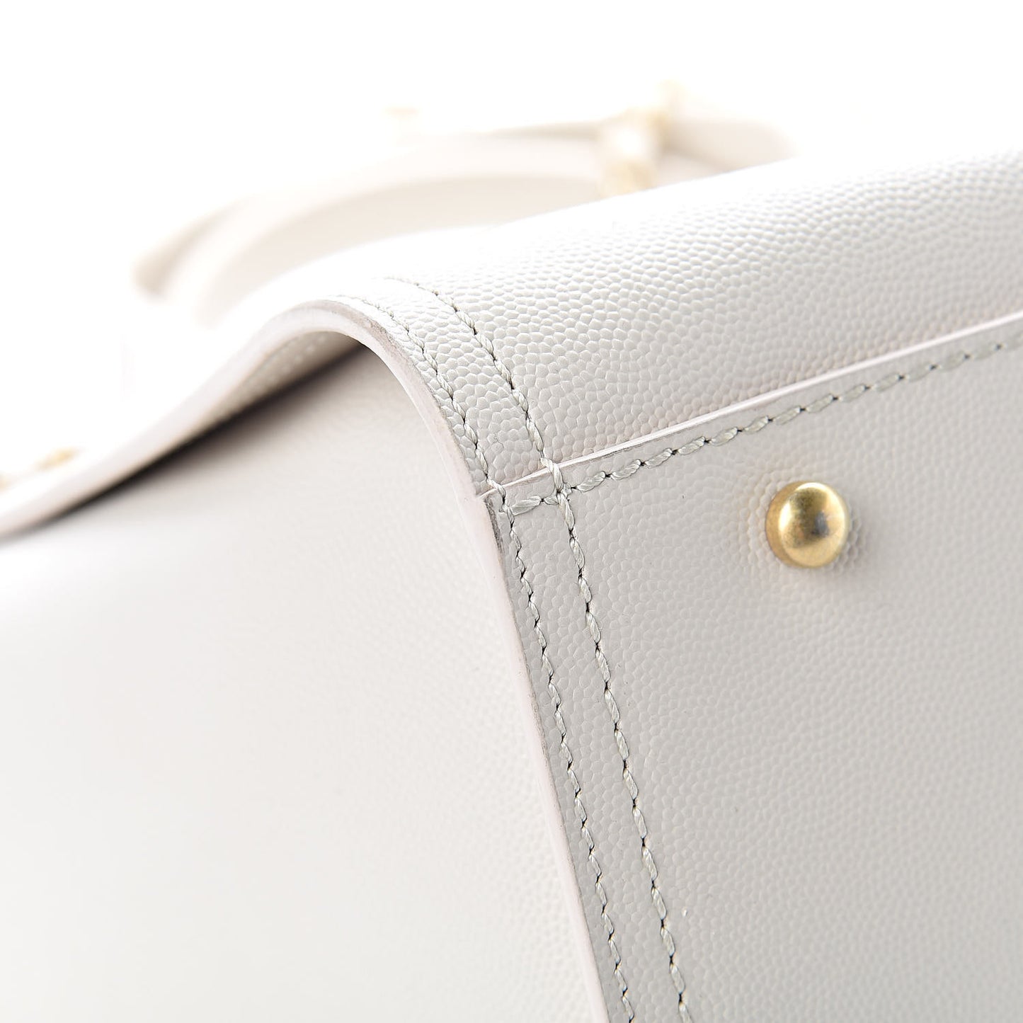 Caviar Small Studded Deauville Tote Ivory