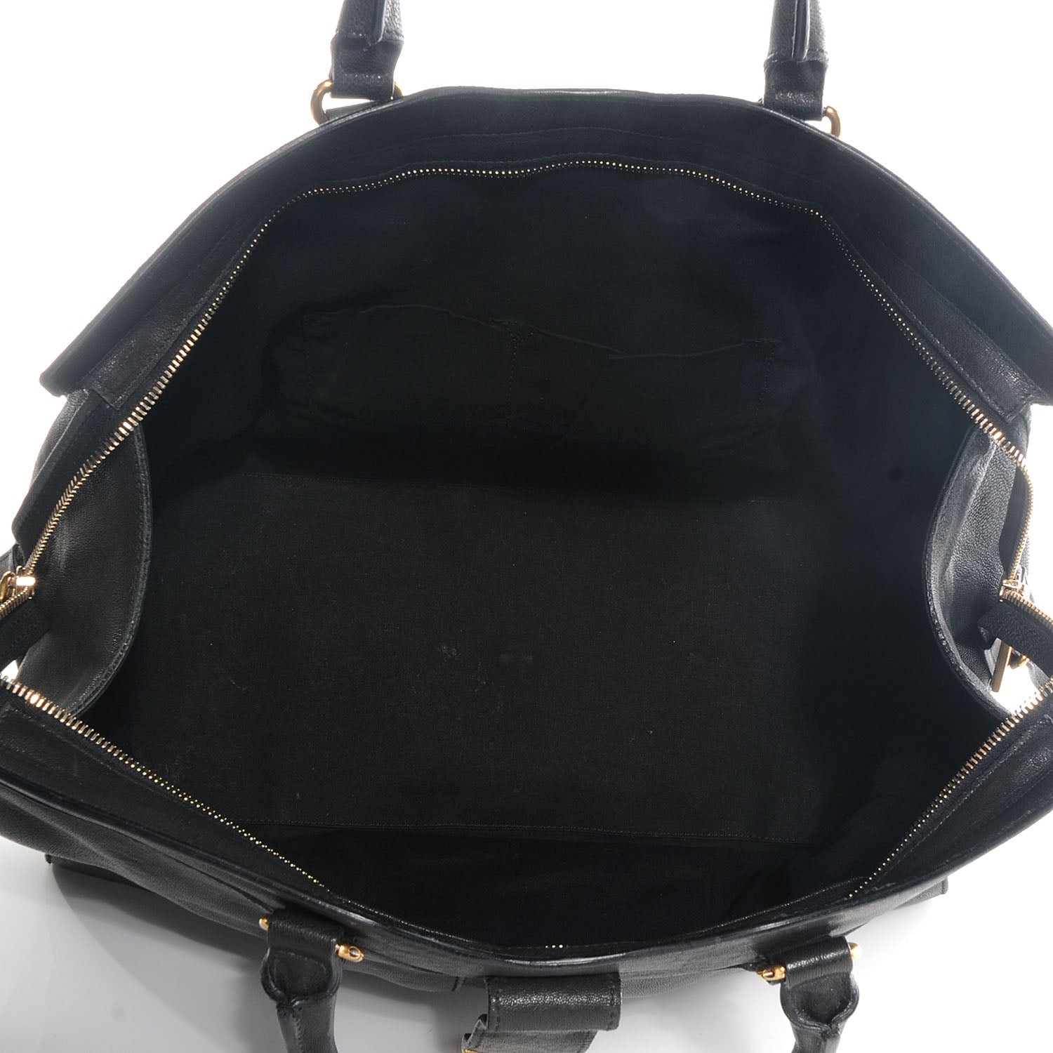 Saint Laurent Leather Large Cabas Chyc Black 5 of 8