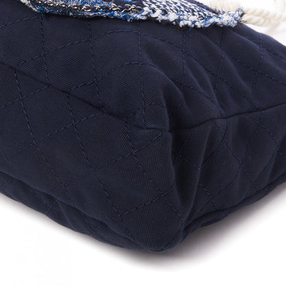 Chanel Canvas Quilted La Pausa Large Shopping Tote Navy 4 of 9