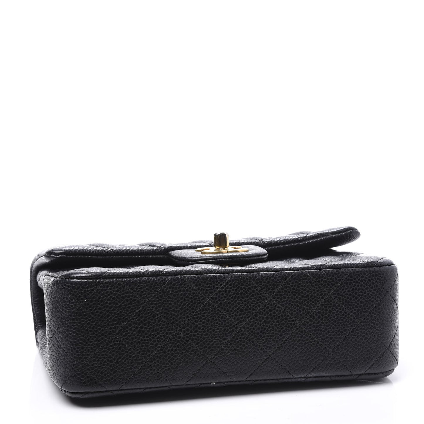 Caviar Quilted Mini Rectangular Flap Black