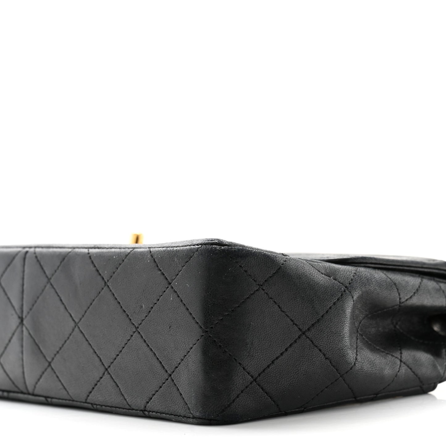 Lambskin Quilted Small Single Flap Black
