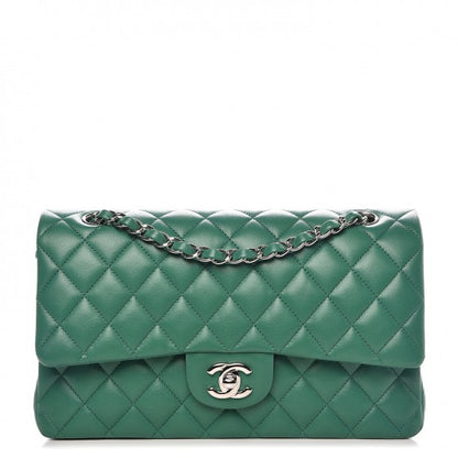 Chanel Lambskin Quilted Medium Double Flap Green 1 of 10