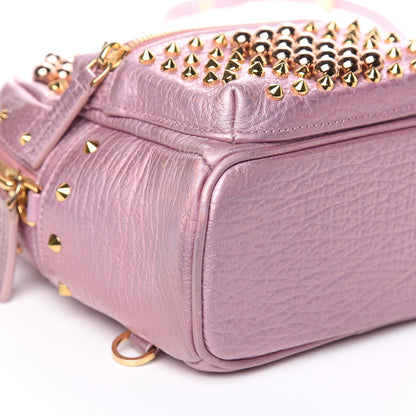 MCM Calfskin Pearl Studs X-Mini Stark Bebe Boo Backpack Prism Pink 9 of 12
