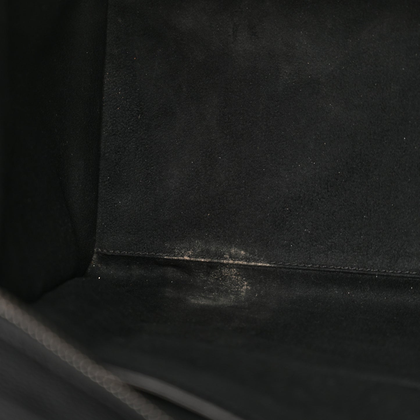 Drummed Calfskin Mini Luggage Black