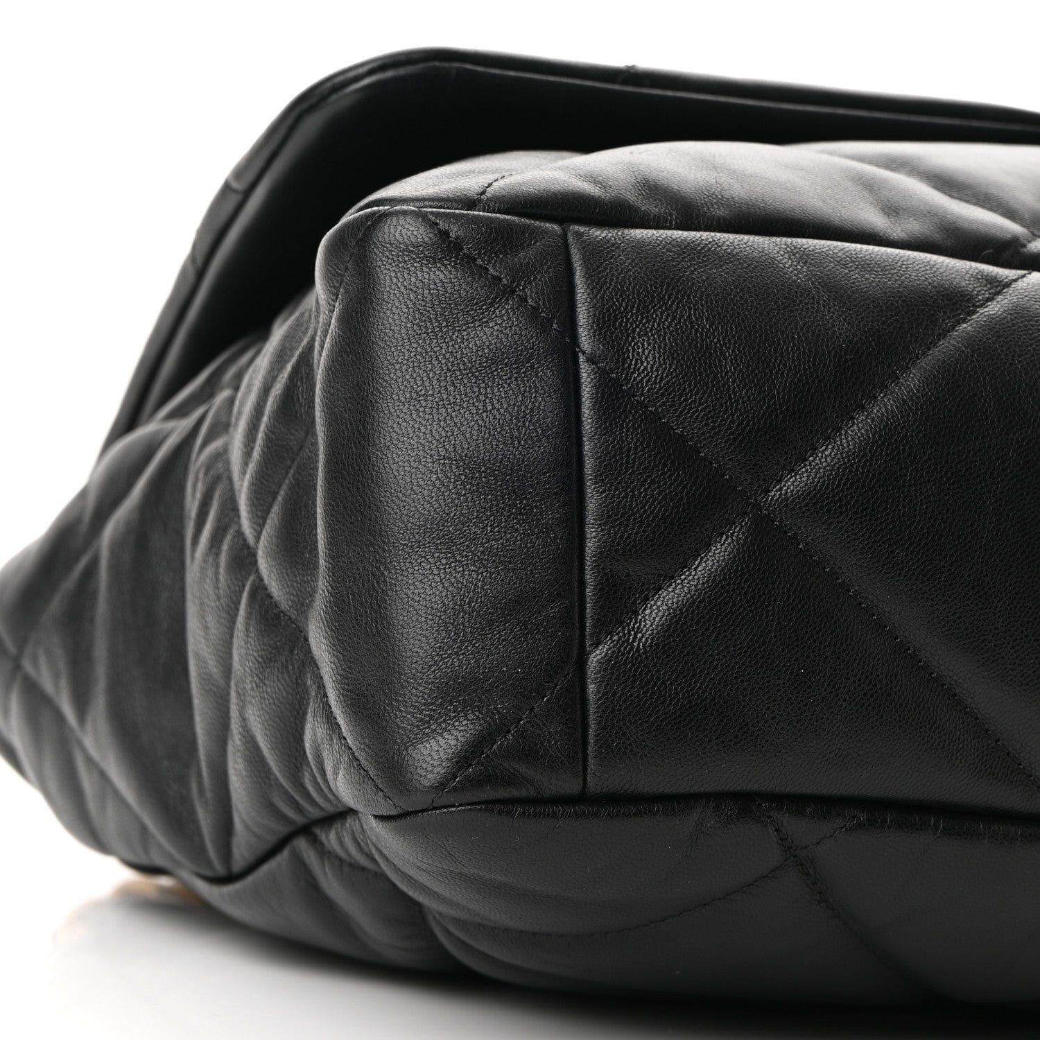 Chanel Goatskin Quilted Maxi Chanel 19 Flap Black 9 of 11
