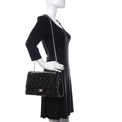Chanel Distressed Patent Quilted 2.55 Reissue 227 Flap Black 2 of 10