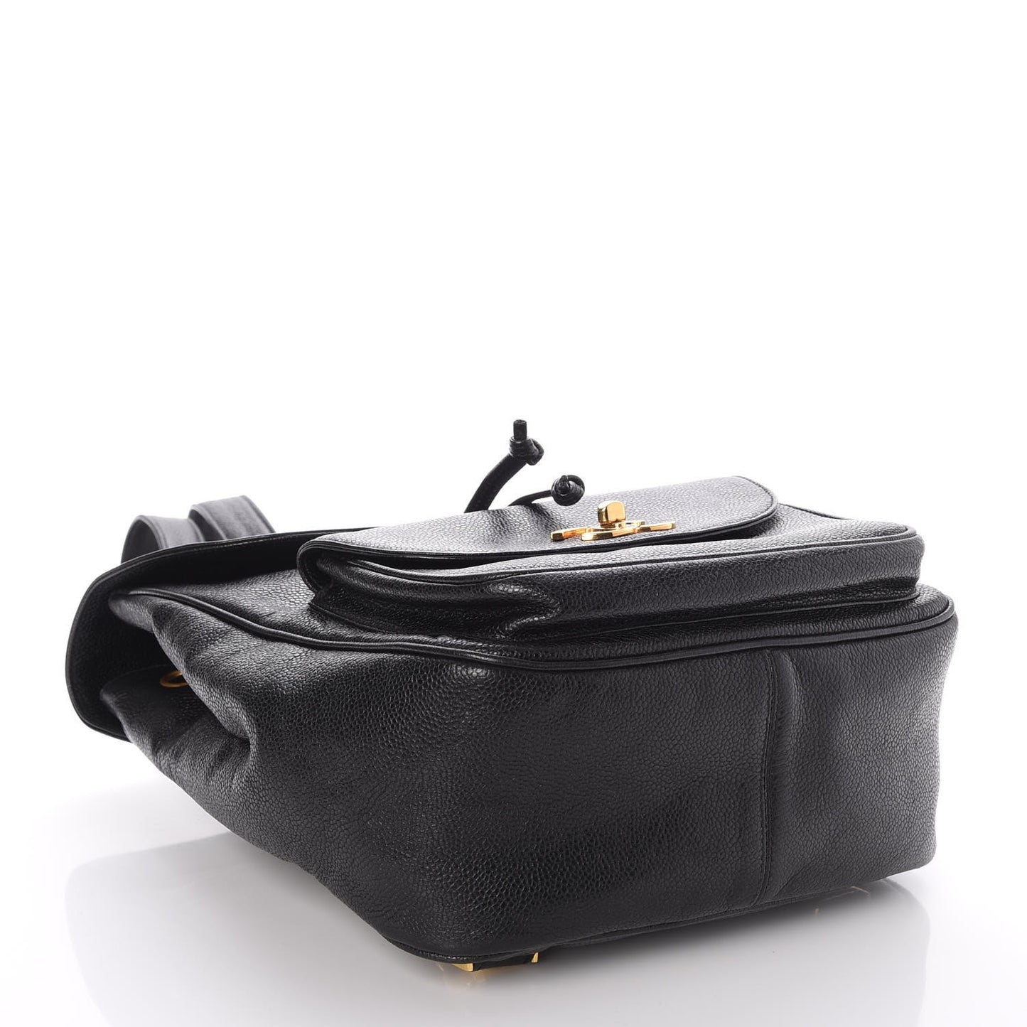 Caviar Drawstring Backpack Black