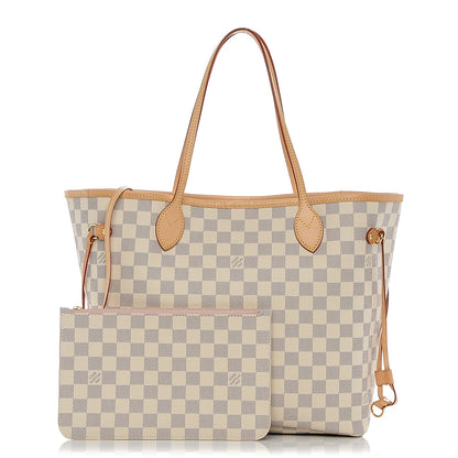 Louis Vuitton Damier Azur Neo Neverfull MM Rose Ballerine 1 of 8