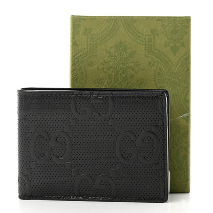 Gucci Calfskin GG Tennis Embossed Bi-Fold Wallet Black 13 of 13