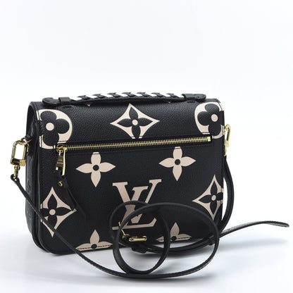Louis Vuitton Empreinte Monogram Giant Crafty Pochette Metis Black Creme 2 of 8