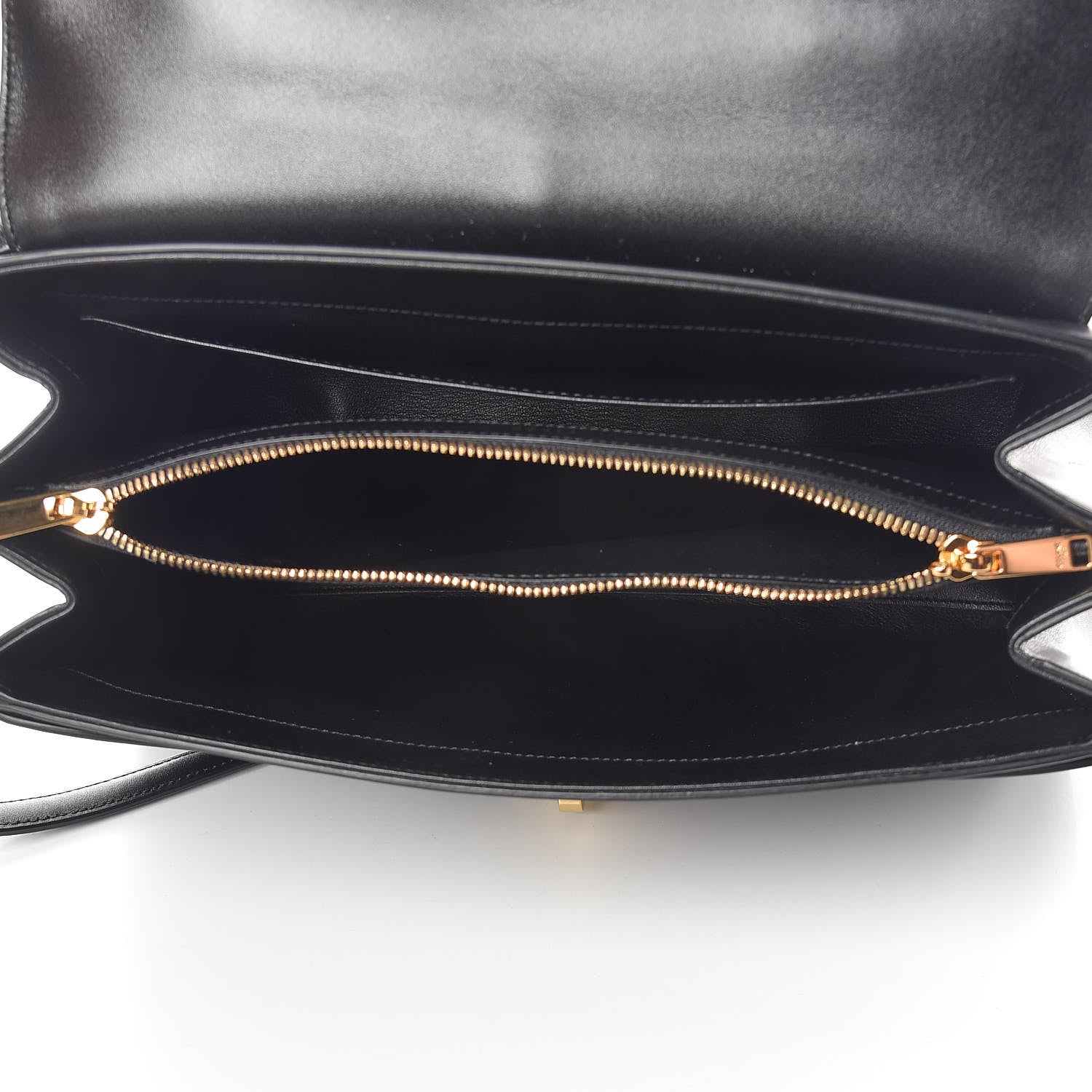 Celine Satinated Calfskin Medium 16 Top Handle Bag Black 6 of 13