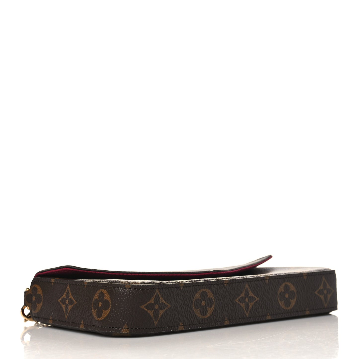 Monogram Pochette Felicie Chain Wallet Fuchsia