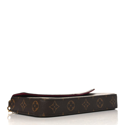 Louis Vuitton Monogram Pochette Felicie Chain Wallet Fuchsia 4 of 9