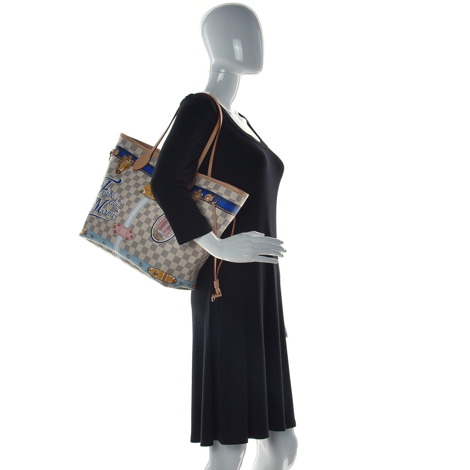Louis Vuitton Damier Azur Summer Trunks Forte Dei Marmi Neo Neverfull MM 2 of 10