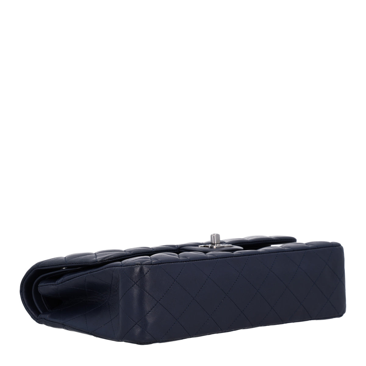 Chanel Lambskin Quilted Medium Double Flap Navy 4 of 10