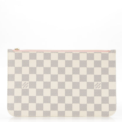 Louis Vuitton Damier Azur Neverfull MM GM Pochette Rose Ballerine 1 of 8