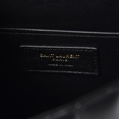 Saint Laurent Lambskin Matelasse Monogram Medium Vicky Chain Bag Black 6 of 9