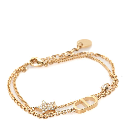 Christian Dior Crystal Star Charms Bracelet Gold 1 of 5