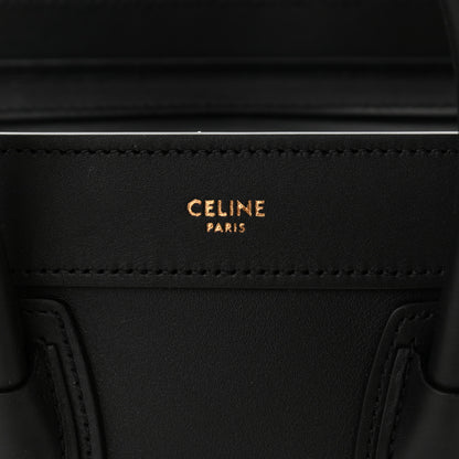 Celine Smooth Calfskin Nano Luggage Black 5 of 11