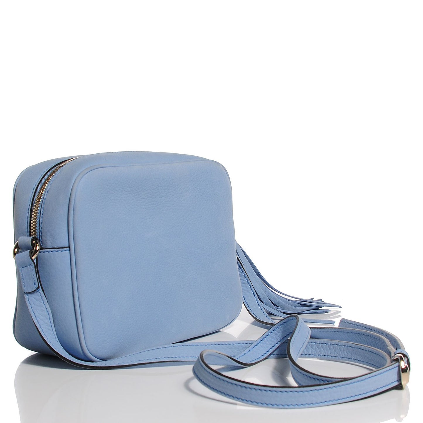 Vitello Range Small Soho Disco Bag Mineral Blue