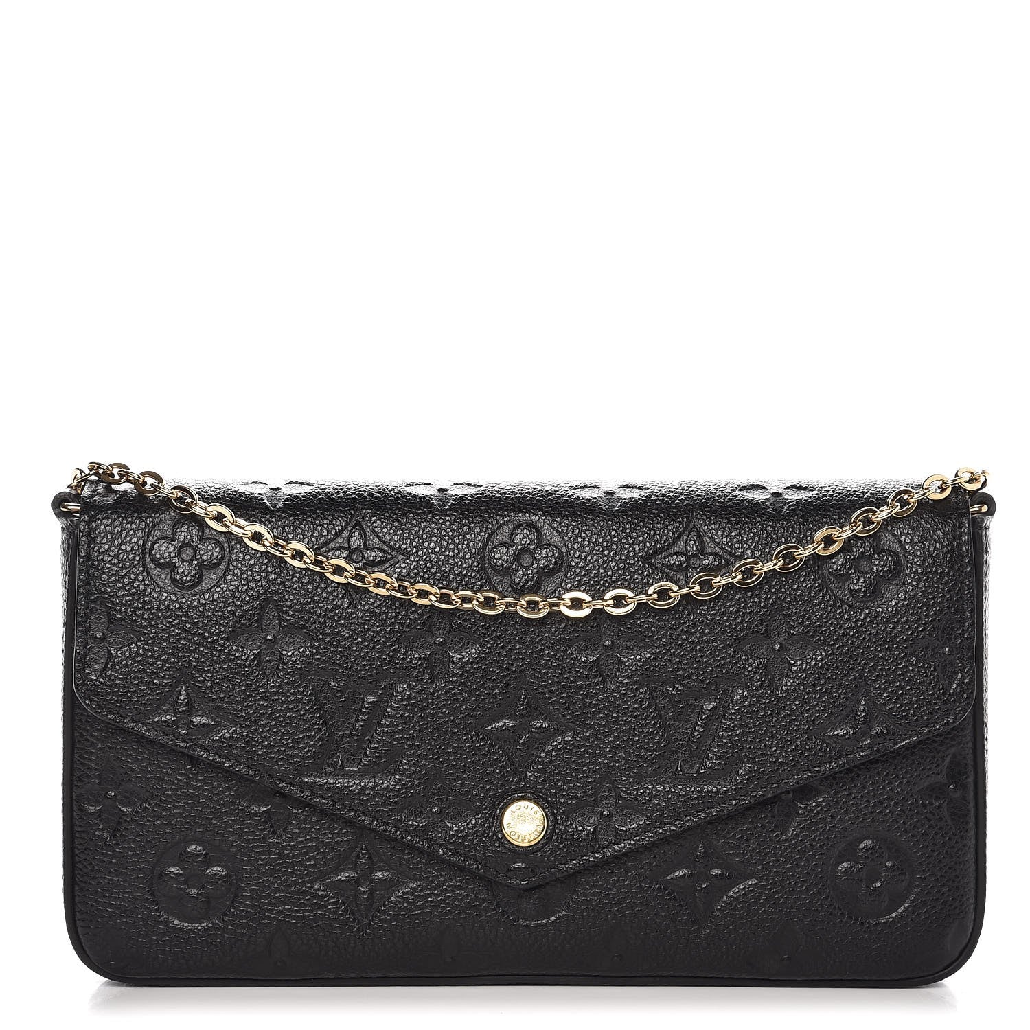 Louis Vuitton Empreinte Pochette Felicie Chain Wallet Black 1 of 9