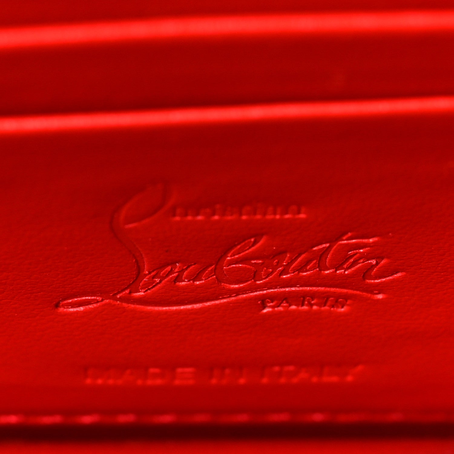 Christian Louboutin Metallic Calfskin Loubi54 Crossbody Clutch Red 6 of 9