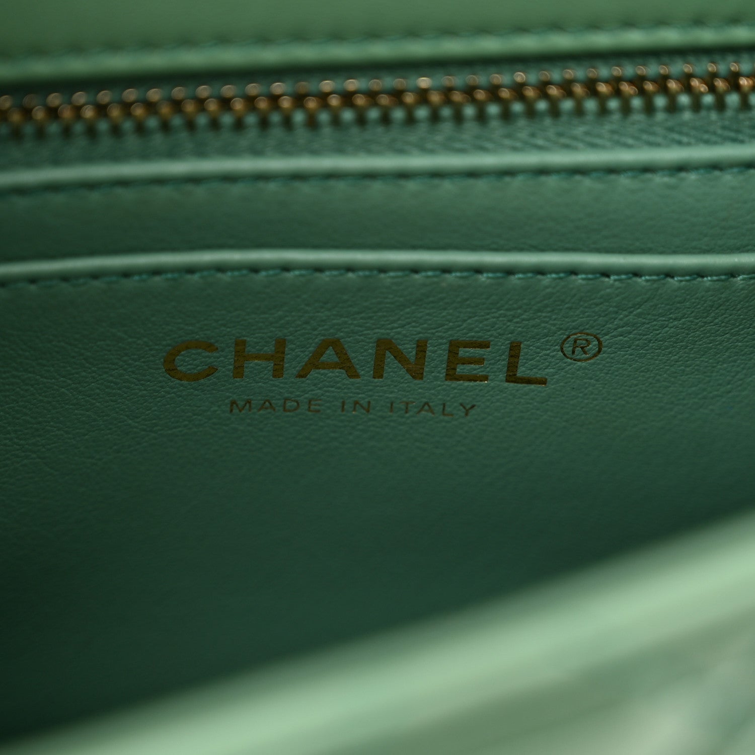 Chanel Lambskin Quilted Mini Pearl Crush Flap Dark Green 6 of 11