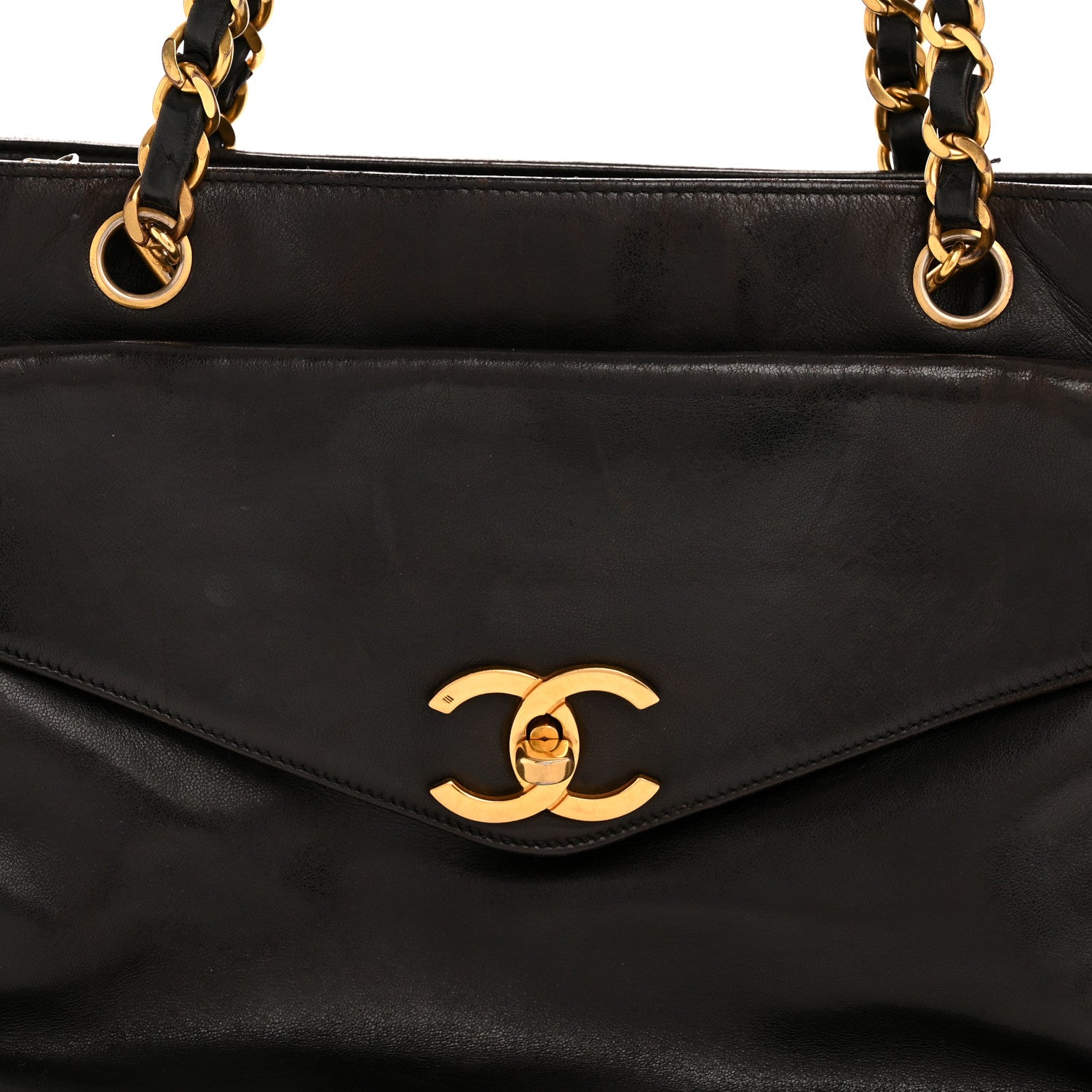 Chanel Lambskin Flap Shoulder Bag Black 8 of 14