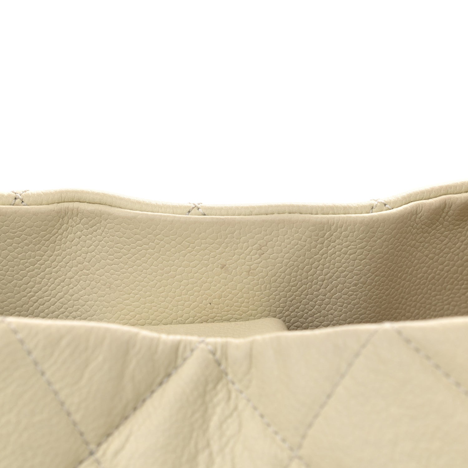 Chanel Caviar Quilted Expandable Zip Shoulder Bag White 13 of 16