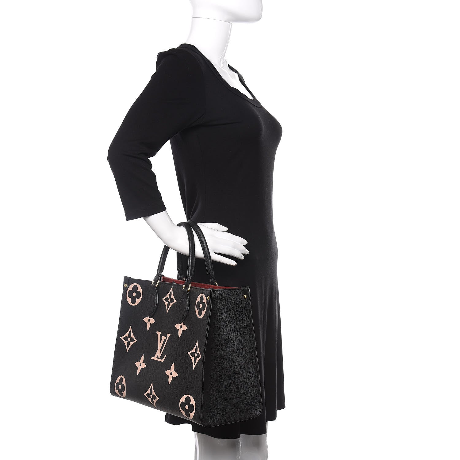 Louis Vuitton Empreinte Monogram Giant Onthego MM Black Beige 3 of 10