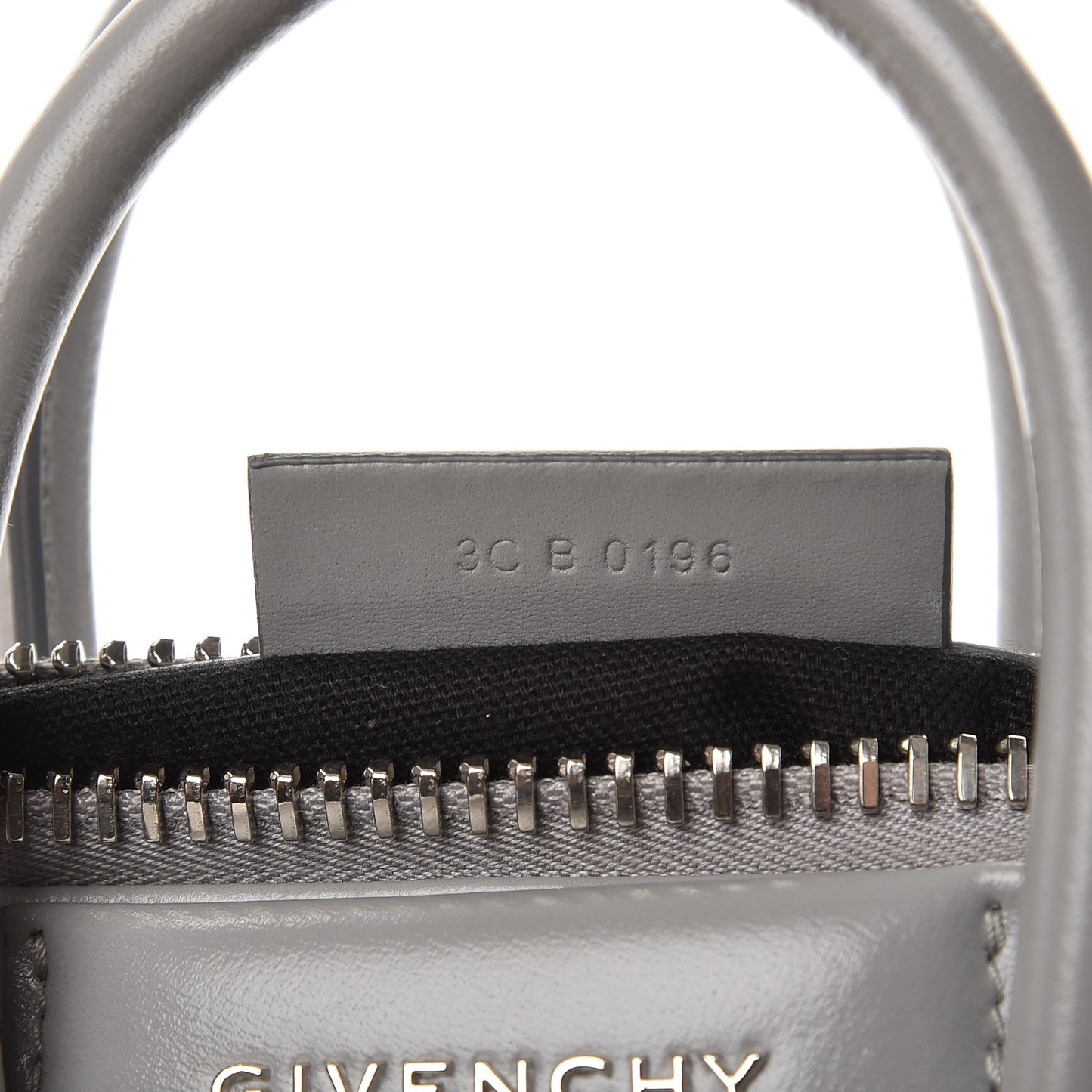 Shiny Lord Calfskin Mini Antigona Medium Grey