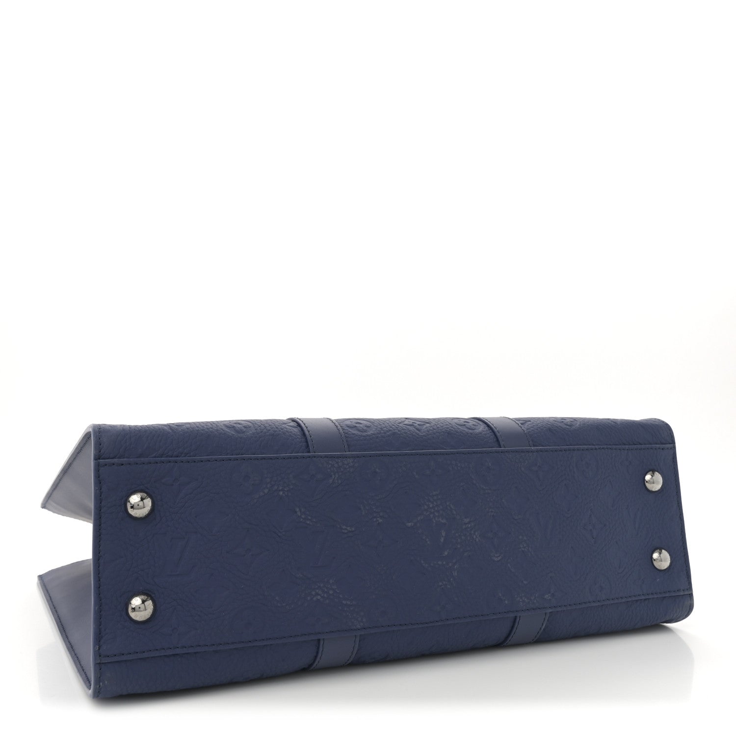 Louis Vuitton Taurillon Monogram Sac Plat 24H Sapphire 4 of 10