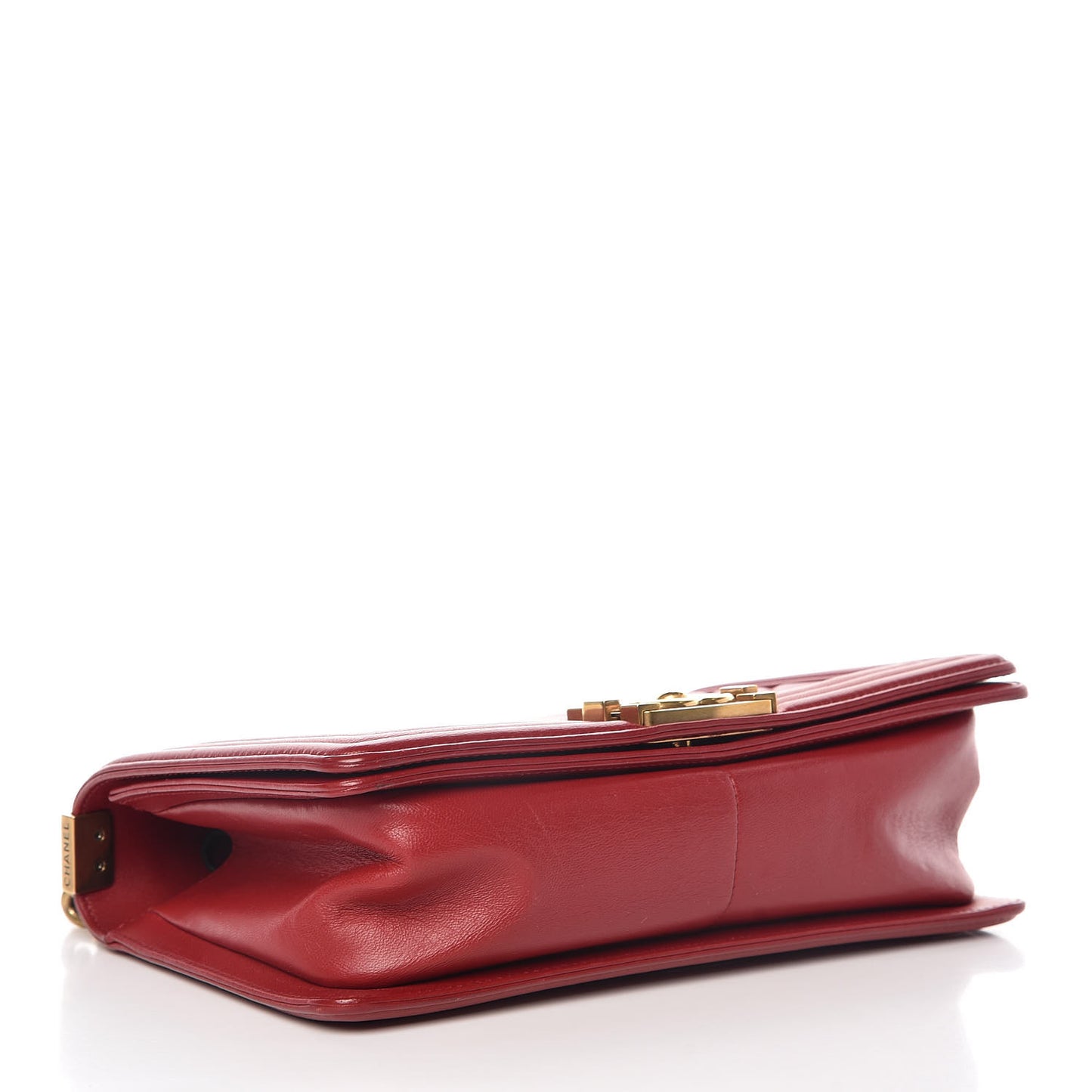Lambskin Quilted Medium Boy Flap Red
