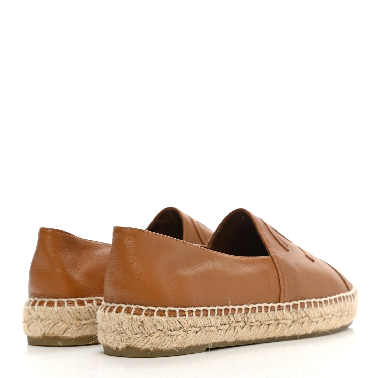 Calfskin CC Espadrilles 41 Light Brown