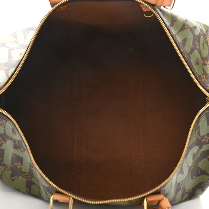 Louis Vuitton Graffiti Keepall 50 Kaki 4 of 14