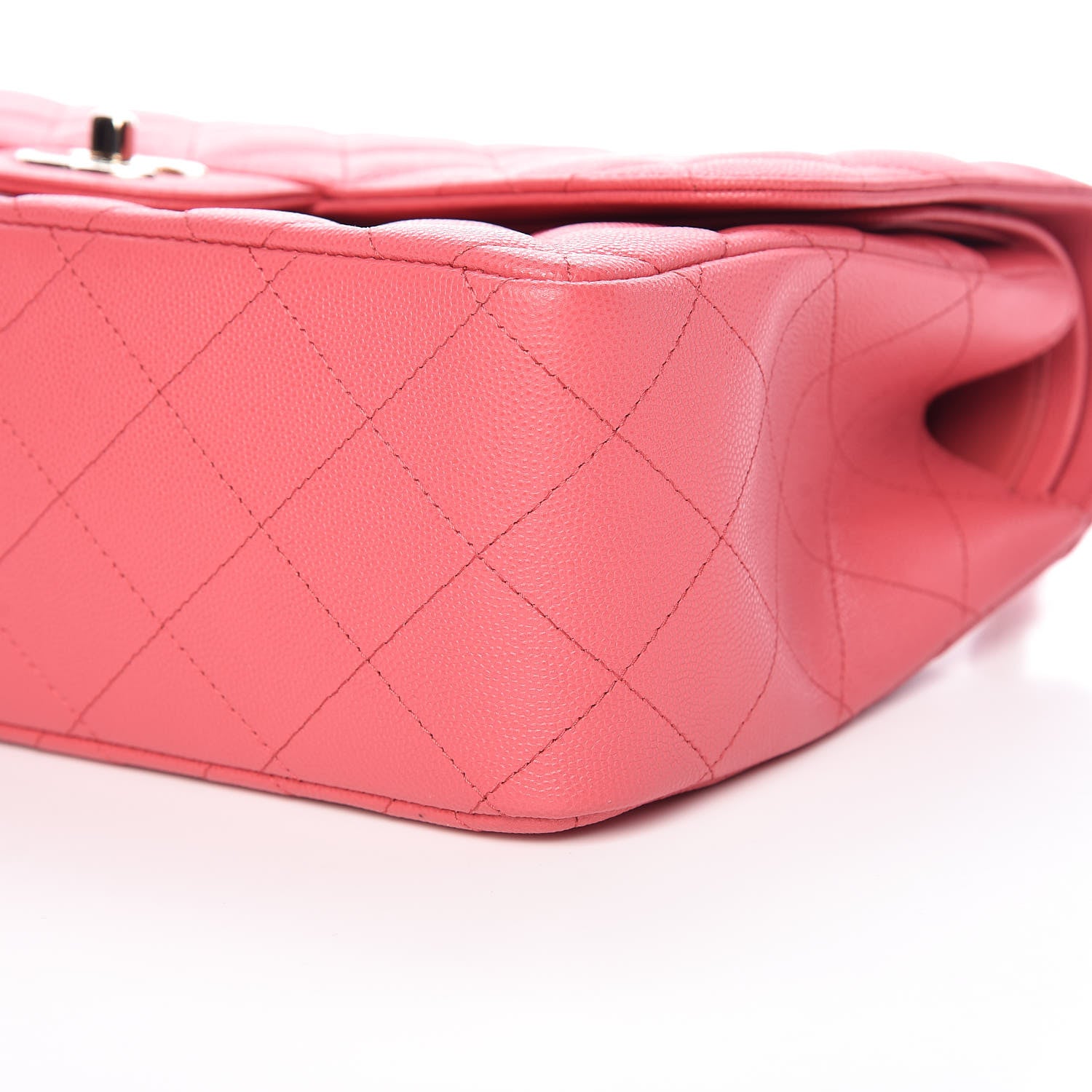 Chanel Caviar Quilted Jumbo Double Flap Dark Pink 6 of 10