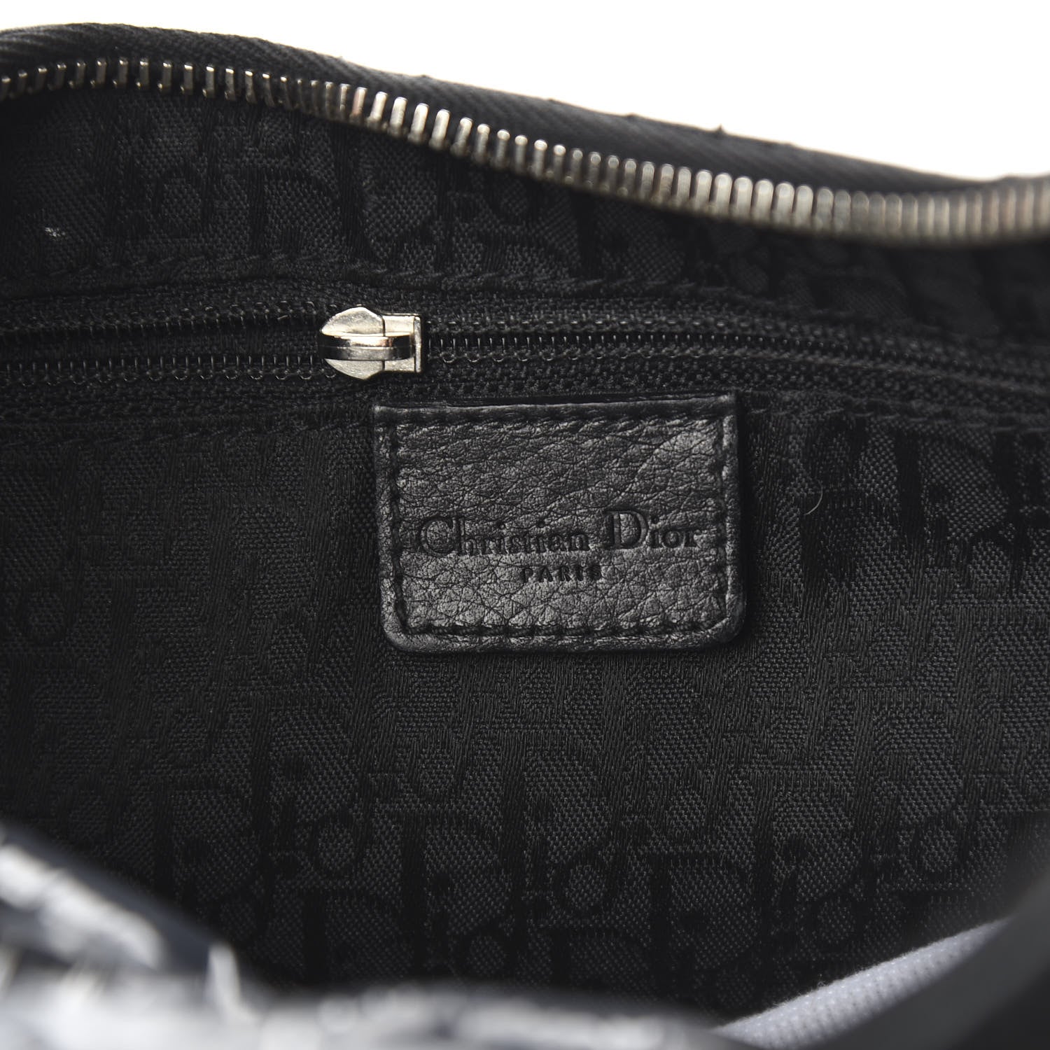 Christian Dior Grained Calfskin Cannage Hobo Black 9 of 14