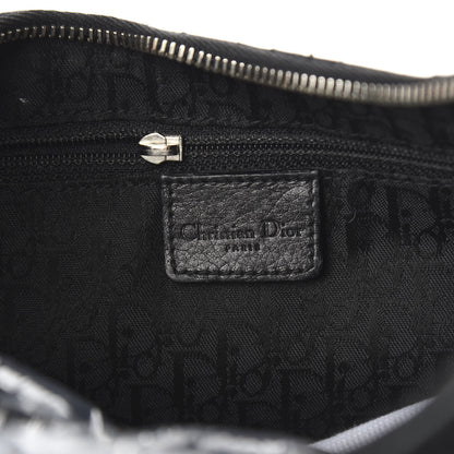 Christian Dior Grained Calfskin Cannage Hobo Black 9 of 14