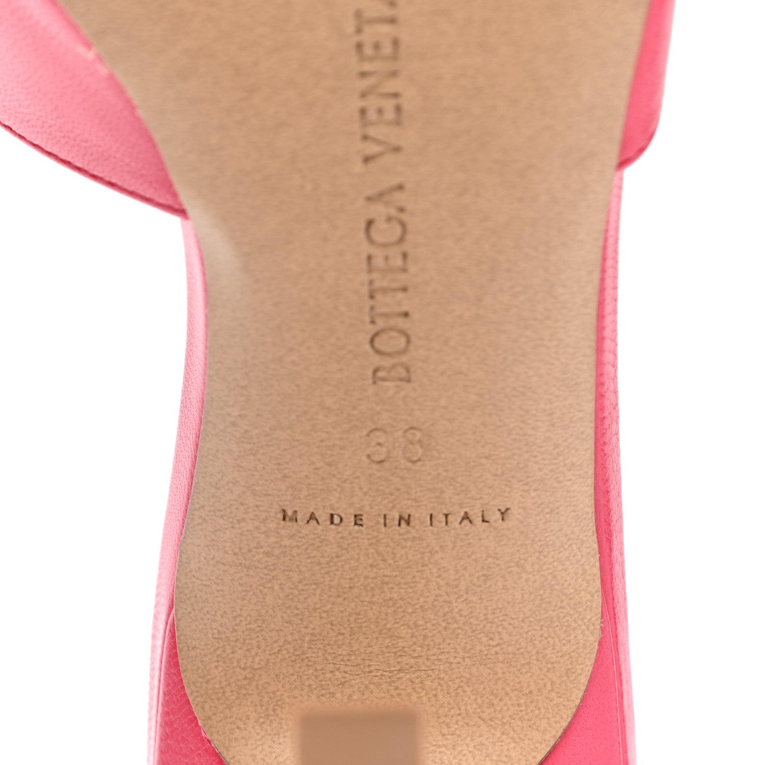 Bottega Veneta Lambskin Stretch Mule Sandals 38 Lollipop 7 of 8