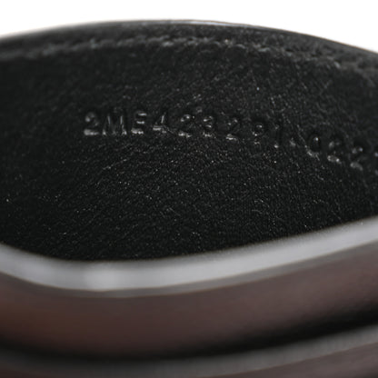 Saint Laurent Grain De Poudre Matelasse Chevron Monochrome Monogram Credit Card Case Black 7 of 10