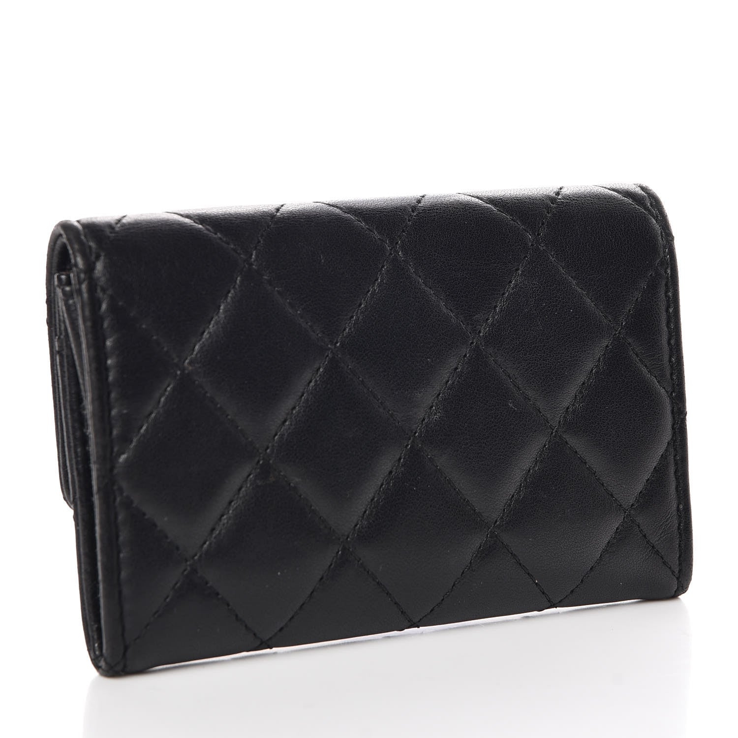 Chanel Lambskin Quilted Flap Card Holder Black 3 of 11