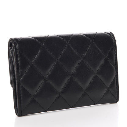 Chanel Lambskin Quilted Flap Card Holder Black 3 of 11