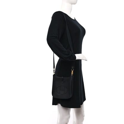 Hermes Taurillon Clemence Evelyne TPM Black 2 of 11